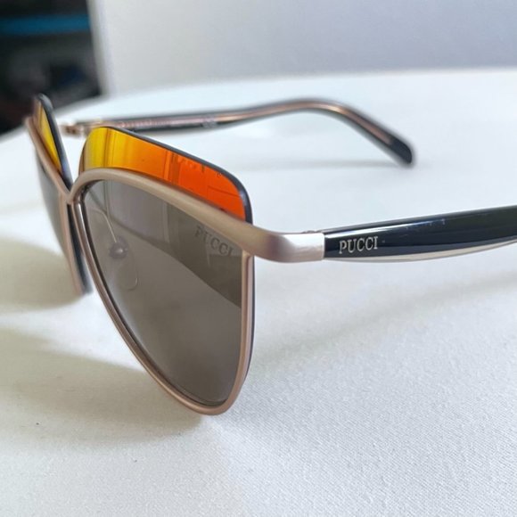 Emilio Pucci Oval Aviator Mirror Top Lens Sunglasses - Picture 8 of 11